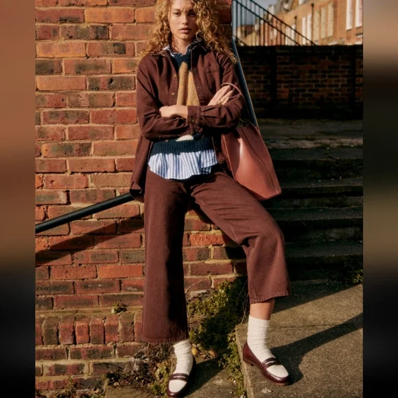 Sezane Max Brown Button Down Shirt - Picture 3 of 4